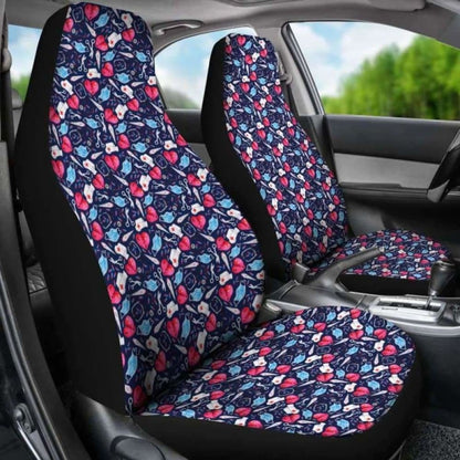 Nurse Pink Heart Car Seat Covers 144902
