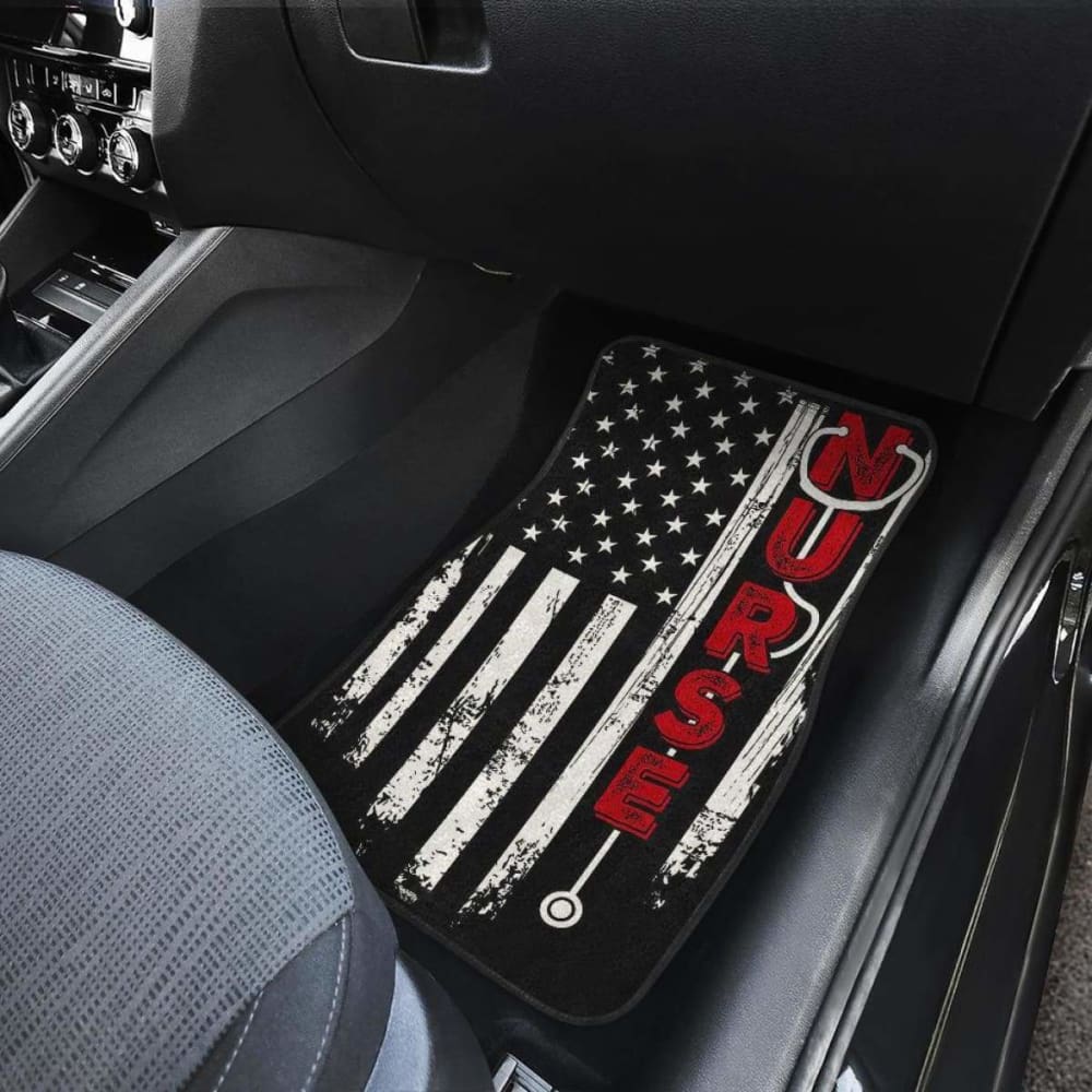 Nurse Symbol American Flag Art Car Floor Mats 211103