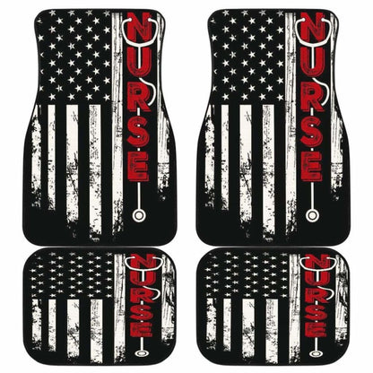 Nurse Symbol American Flag Art Car Floor Mats 211103