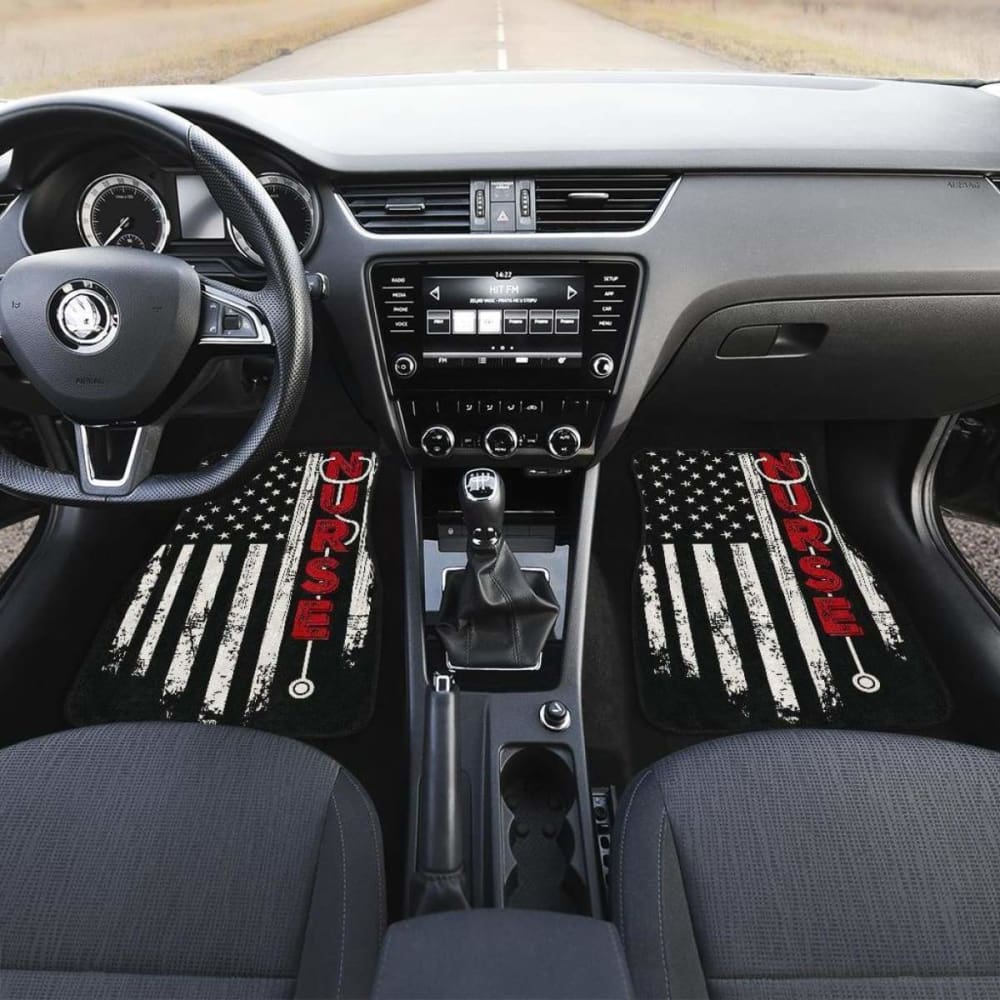 Nurse Symbol American Flag Art Car Floor Mats 211103