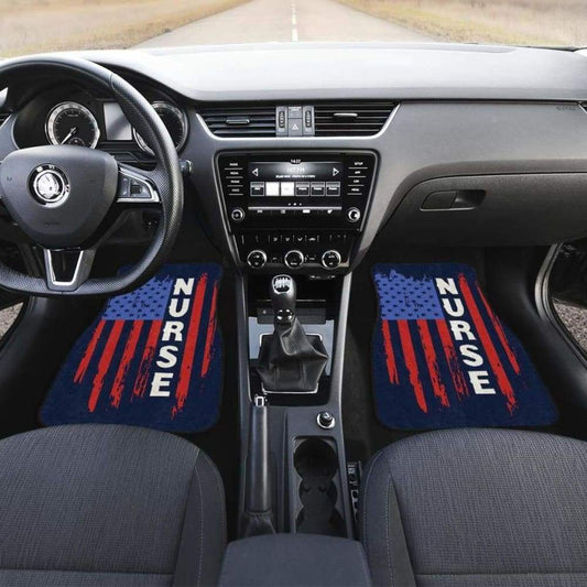 Nurse Symbol American Flag Car Floor Mats Amazing Gift 211103