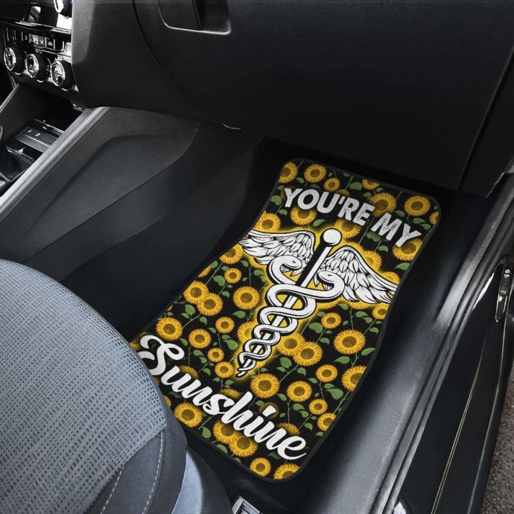 Nurse You’re My Sunshine Sunflower Car Floor Mats 211002