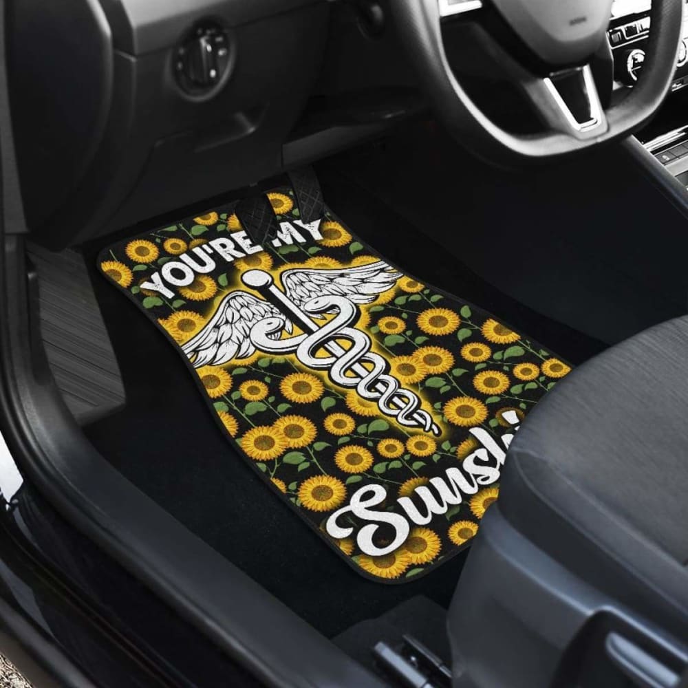 Nurse You’re My Sunshine Sunflower Car Floor Mats 211002
