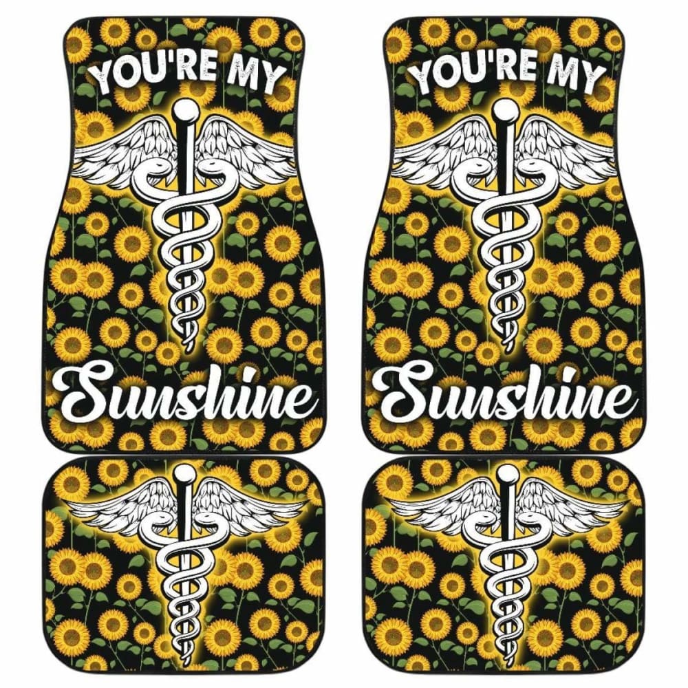 Nurse You’re My Sunshine Sunflower Car Floor Mats 211002