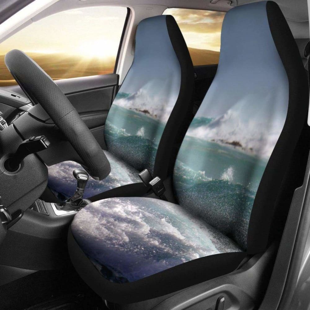 Ocean Waves Water Design Seat Covers 163730 - YourCarButBetter