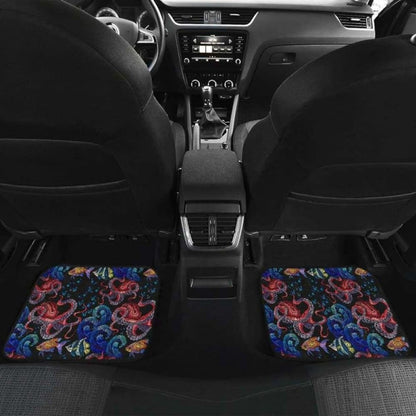 Octopus Sea Wave Tropical Fishe Pattern Front And Back Car Mats 174914 - YourCarButBetter