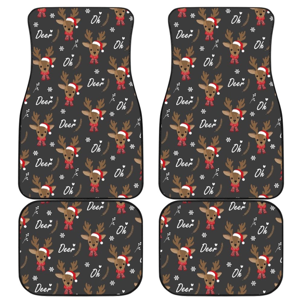 Oh Reindeer My Lovely Christmas Car Floor Mats 210601 - YourCarButBetter