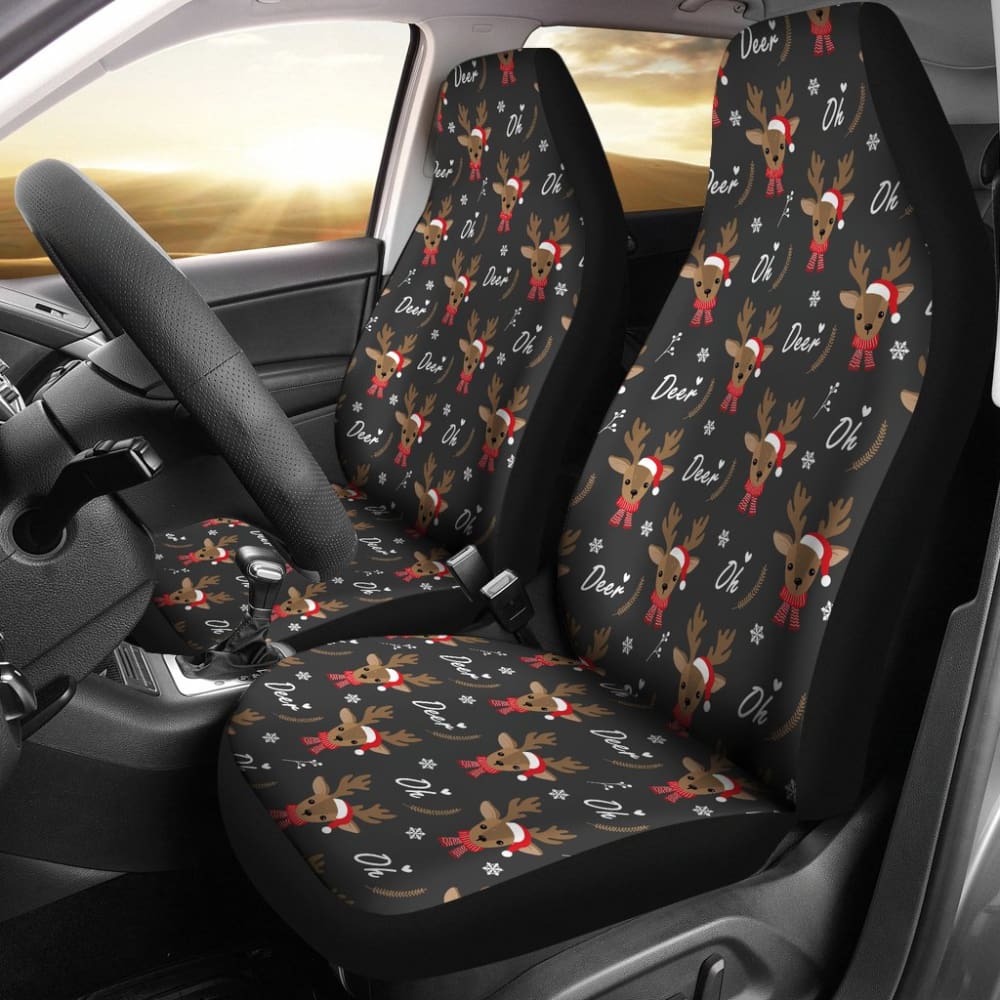 Oh Reindeer My Lovely Christmas Car Seat Covers 210601 - YourCarButBetter