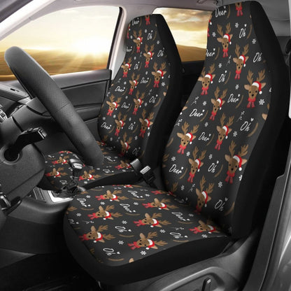 Oh Reindeer My Lovely Christmas Car Seat Covers 210601 - YourCarButBetter