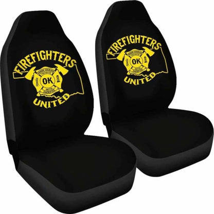 Oklahoma Firefighters United Car Seat Covers 101211