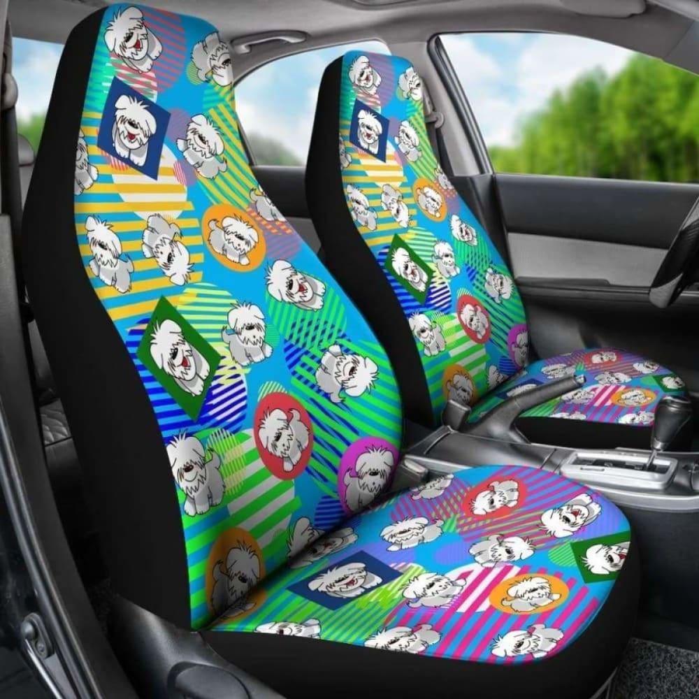 Old English Sheepdog Car Seat Covers 06 195016 - YourCarButBetter