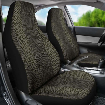 Olive And Black Snake Reptile Car Seat Covers Skin 232125 - YourCarButBetter