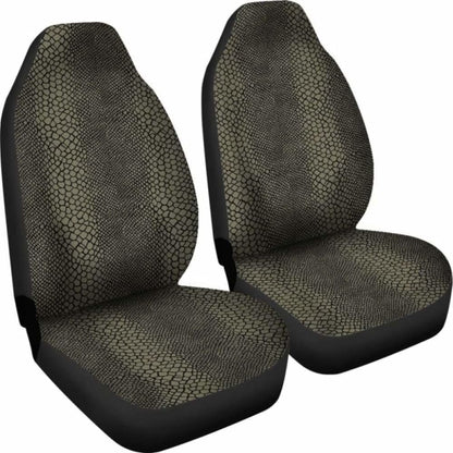Olive And Black Snake Reptile Car Seat Covers Skin 232125 - YourCarButBetter