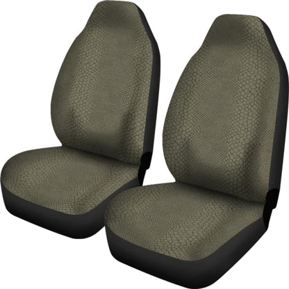 Olive Green Reptile Lizard Skin Car Seat Covers 174914 - YourCarButBetter