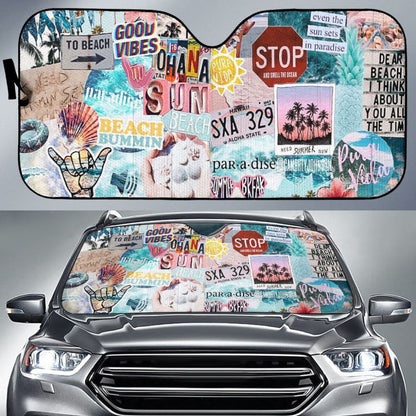 On The Beach Car Auto Sun Shades 211901 - YourCarButBetter