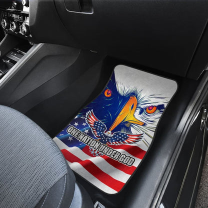 One Nation Under God American Flag Day Car Floor Mats 212102 - YourCarButBetter