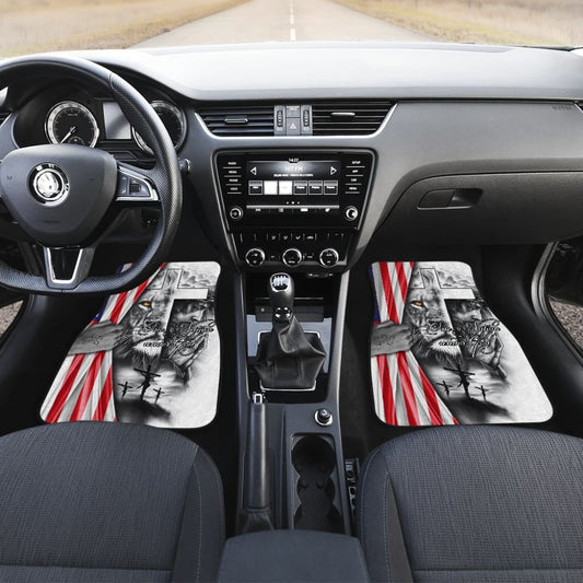 One Nation Under God American Flag Day Independence Car Floor Mats 212501 - YourCarButBetter