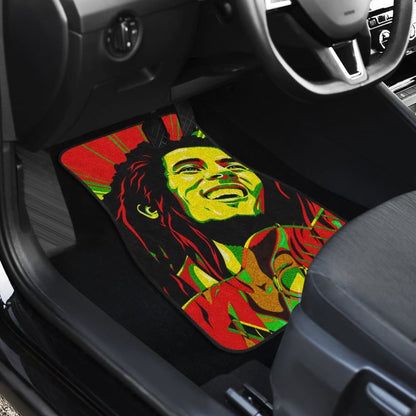 One of Kind Rasta Bob Marley Reggae Car Floor Mats 210703 - YourCarButBetter