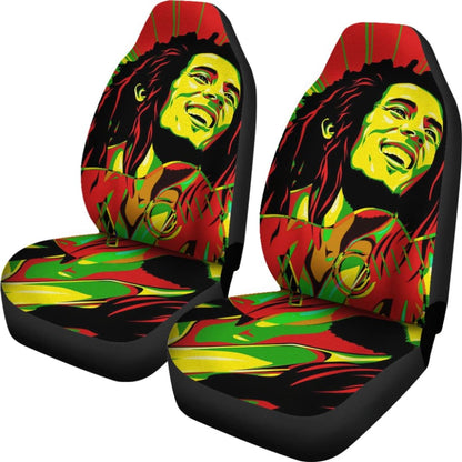 One of Kind Rasta Bob Marley Reggae Car Seat Covers 210703 - YourCarButBetter
