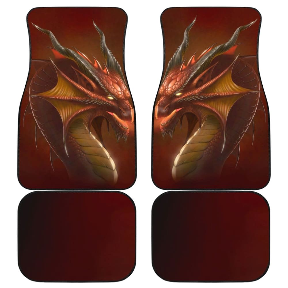 Orange Dragon Digital Art Design Amazing Gift Ideas Car Floor Mats 212501 - YourCarButBetter