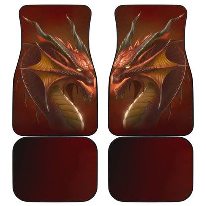 Orange Dragon Digital Art Design Amazing Gift Ideas Car Floor Mats 212501 - YourCarButBetter