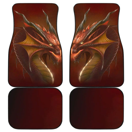 Orange Dragon Digital Art Design Amazing Gift Ideas Car Floor Mats 212501 - YourCarButBetter