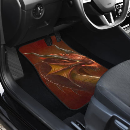 Orange Dragon Digital Art Design Amazing Gift Ideas Car Floor Mats 212501 - YourCarButBetter