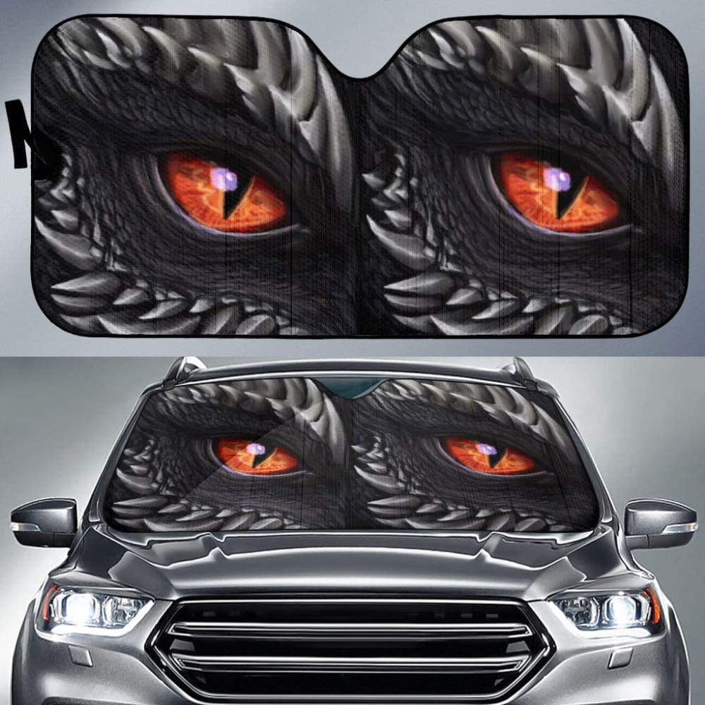 Orange Dragon Eye Custom Car Accessories Car Auto Sun Shades 211301 - YourCarButBetter