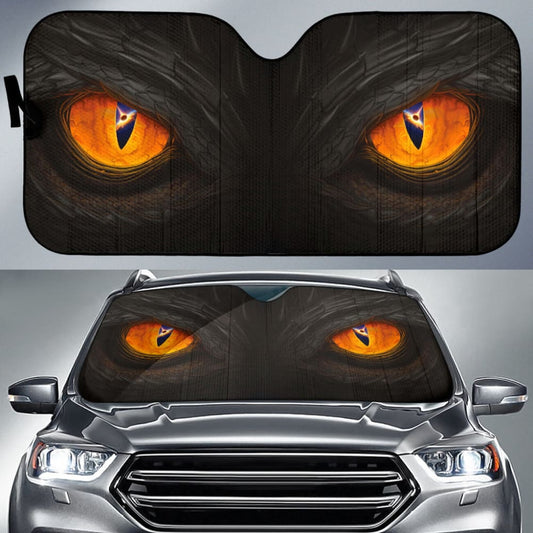 Orange Dragon Eyes Car Auto Sun Shades 210401 - YourCarButBetter