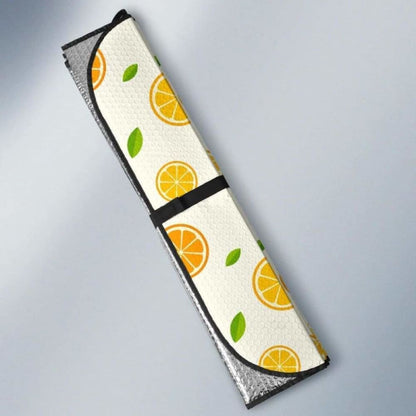 Oranges Leaves Pattern Car Auto Sun Shades 182102 - YourCarButBetter