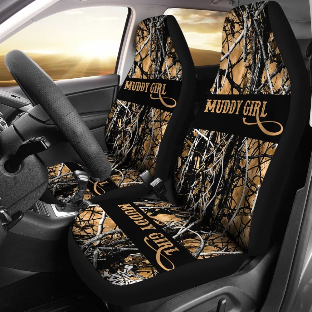 Outshine Camouflage Muddy Girl Car Seat Covers 212702 - YourCarButBetter