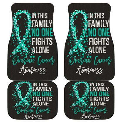 Ovarian Cancer No One Fights Alone Car Floor Mats 210101 - YourCarButBetter