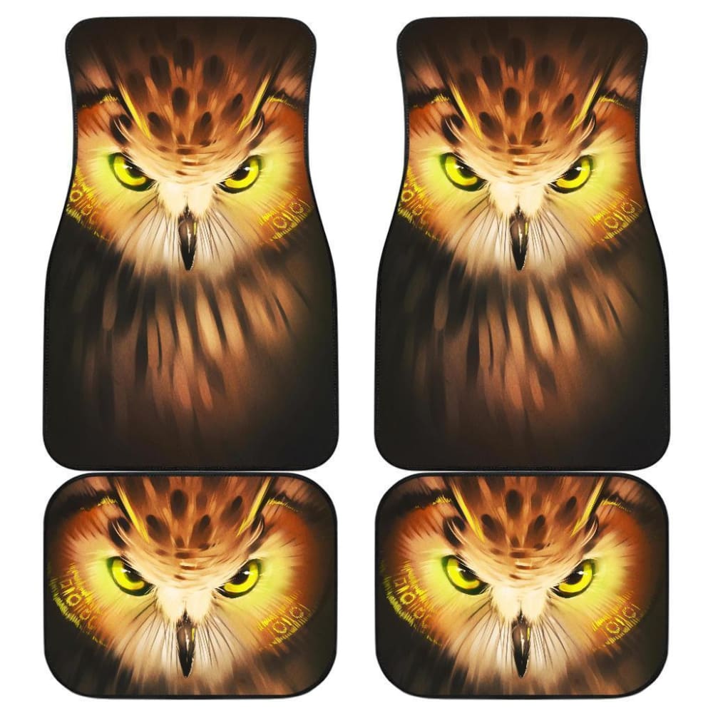 Owl Angry Face Wild Animal Car Floor Mats 094209 - YourCarButBetter