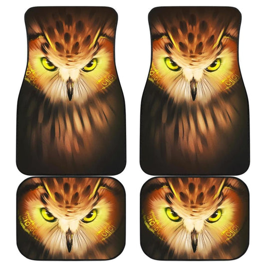 Owl Angry Face Wild Animal Car Floor Mats 094209 - YourCarButBetter