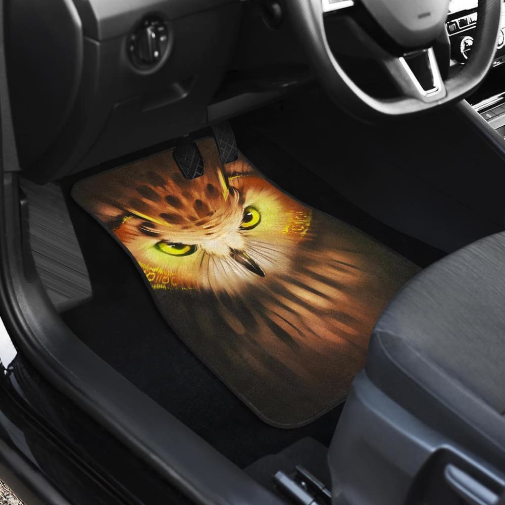 Owl Angry Face Wild Animal Car Floor Mats 094209 - YourCarButBetter