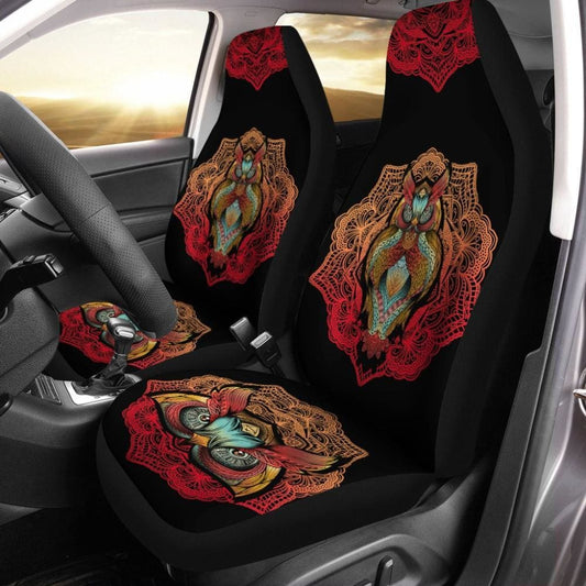Owl Car Seat Covers - Colorful Owl Design 094209 - YourCarButBetter