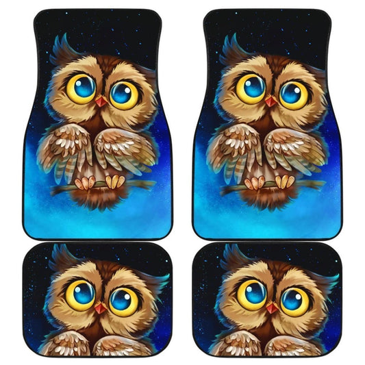 Owl Chibi Funny Face Car Floor Mats 094209 - YourCarButBetter