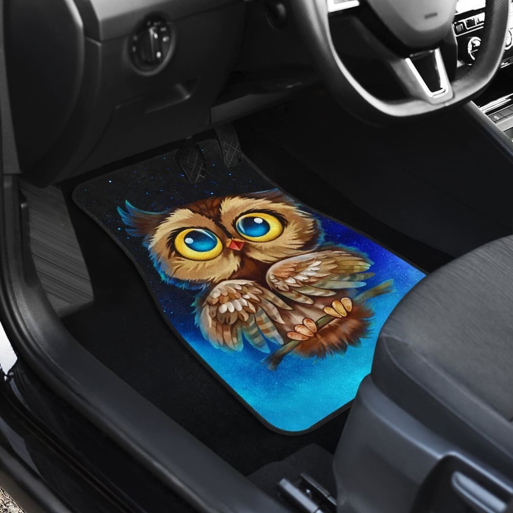 Owl Chibi Funny Face Car Floor Mats 094209 - YourCarButBetter