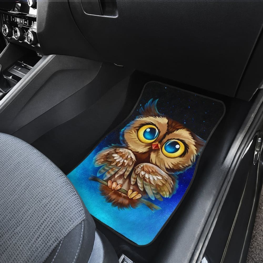 Owl Chibi Funny Face Car Floor Mats 094209 - YourCarButBetter