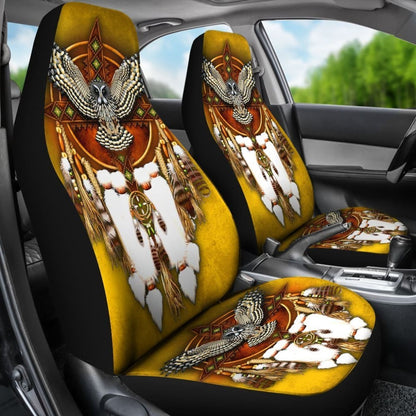 Owl Dreamcatcher Native American Car Seat Covers 093223 - YourCarButBetter