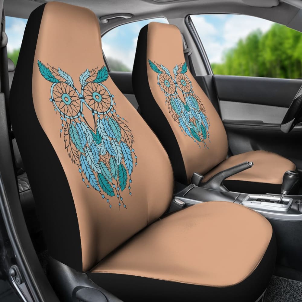 Owl Dreamcatcher Native American Inspired Car Seat Covers 210301 - YourCarButBetter