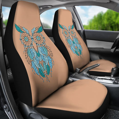 Owl Dreamcatcher Native American Inspired Car Seat Covers 210301 - YourCarButBetter