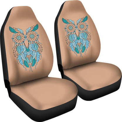 Owl Dreamcatcher Native American Inspired Car Seat Covers 210301 - YourCarButBetter
