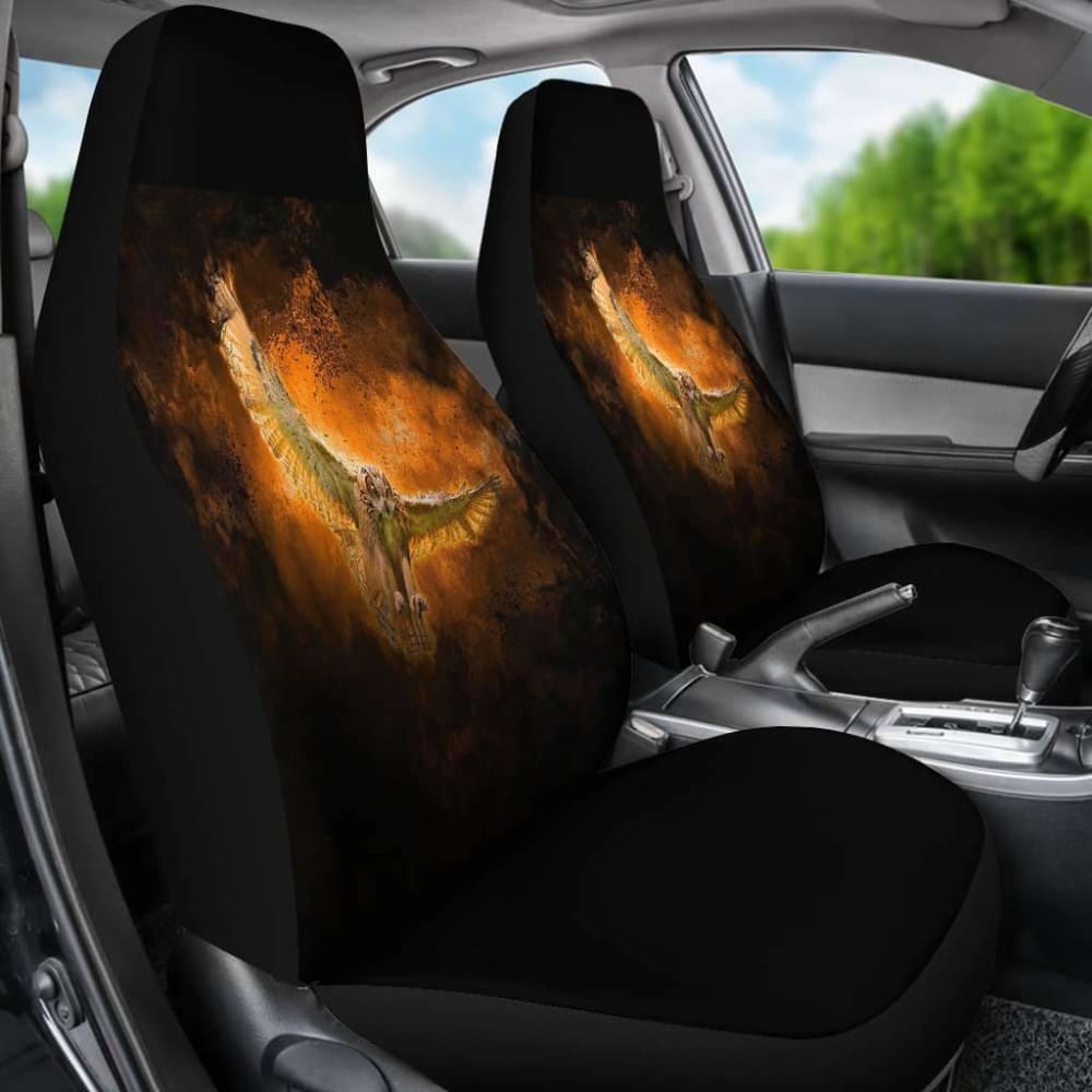 Owl & Fire Art Car Seat Covers Amazing Gift Ideas 094209 - YourCarButBetter