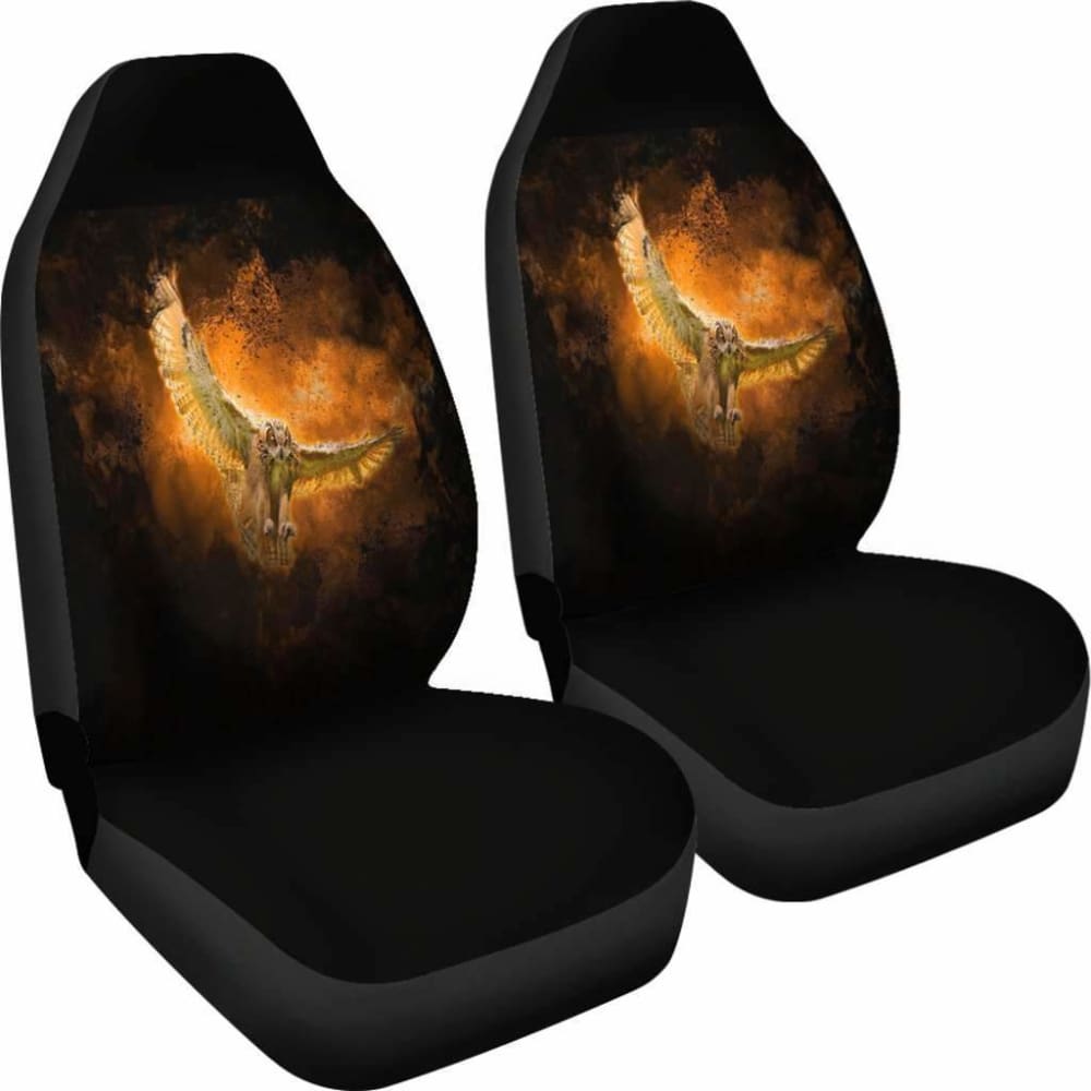 Owl & Fire Art Car Seat Covers Amazing Gift Ideas 094209 - YourCarButBetter