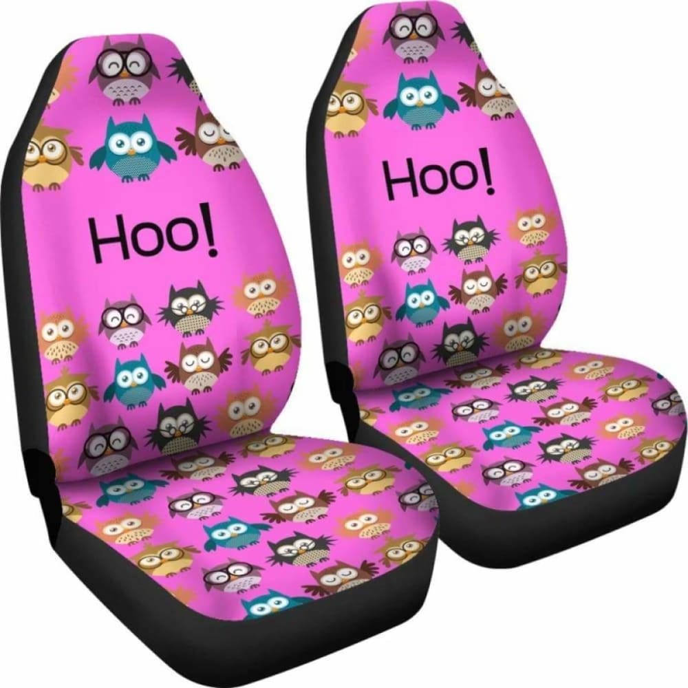 Owls Cute Car Seat Covers Purple 174716
