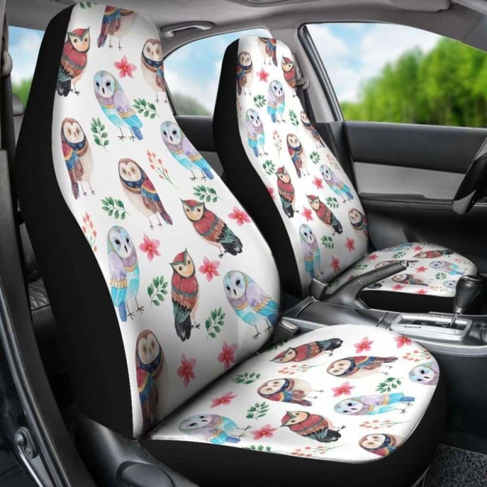 Owls Watercolor Car Seat Covers 174716
