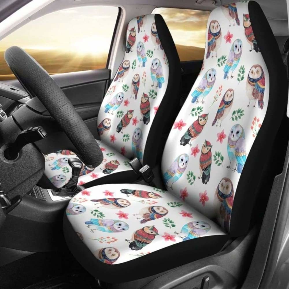 Owls Watercolor Car Seat Covers 174716