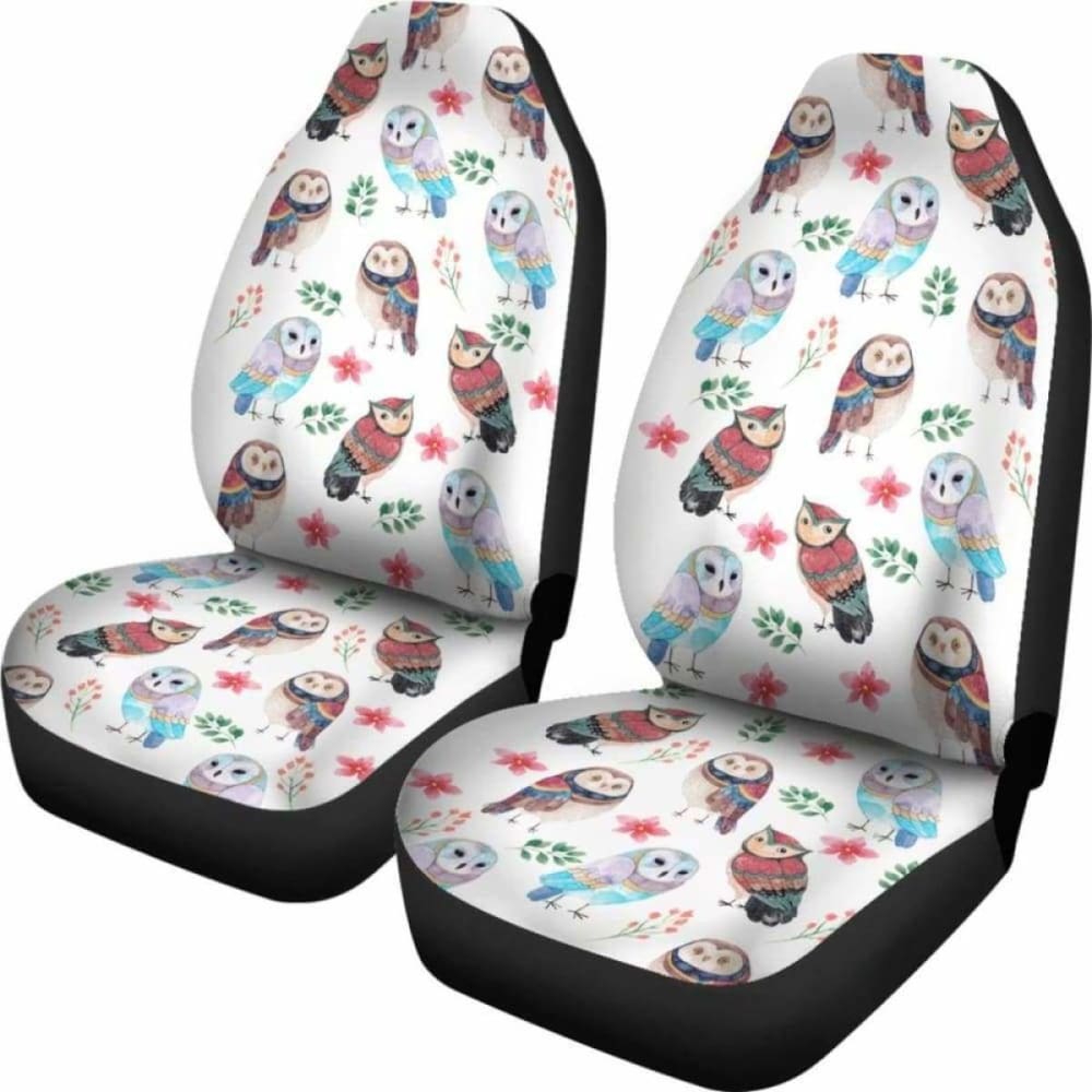 Owls Watercolor Car Seat Covers 174716
