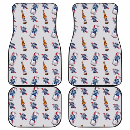 Pabst Blue Ribbon Car Floor Mats Beer Lover Gift Idea 195016 - YourCarButBetter